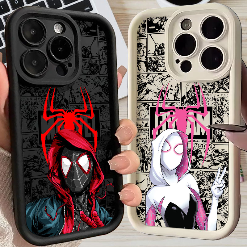 Apple Iphone 16 - เคสโทรศัพท์ลายสไปเดอร์แมน ไมลส์ โมราเลส เกวน มาร์เวล คอมิกส์