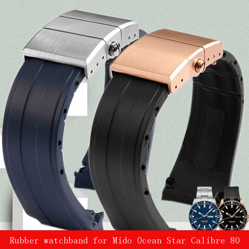Solo Loop Strap - 22มม.Tali Jam Tangan Silikon พับ Slider