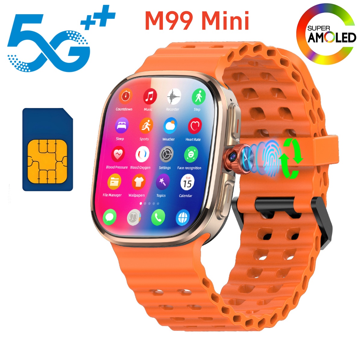 Smartwatch Faces - M99 มินิสมาร์ทวอทช์ 5G ระบบปฏิบัติการ Android 13.0