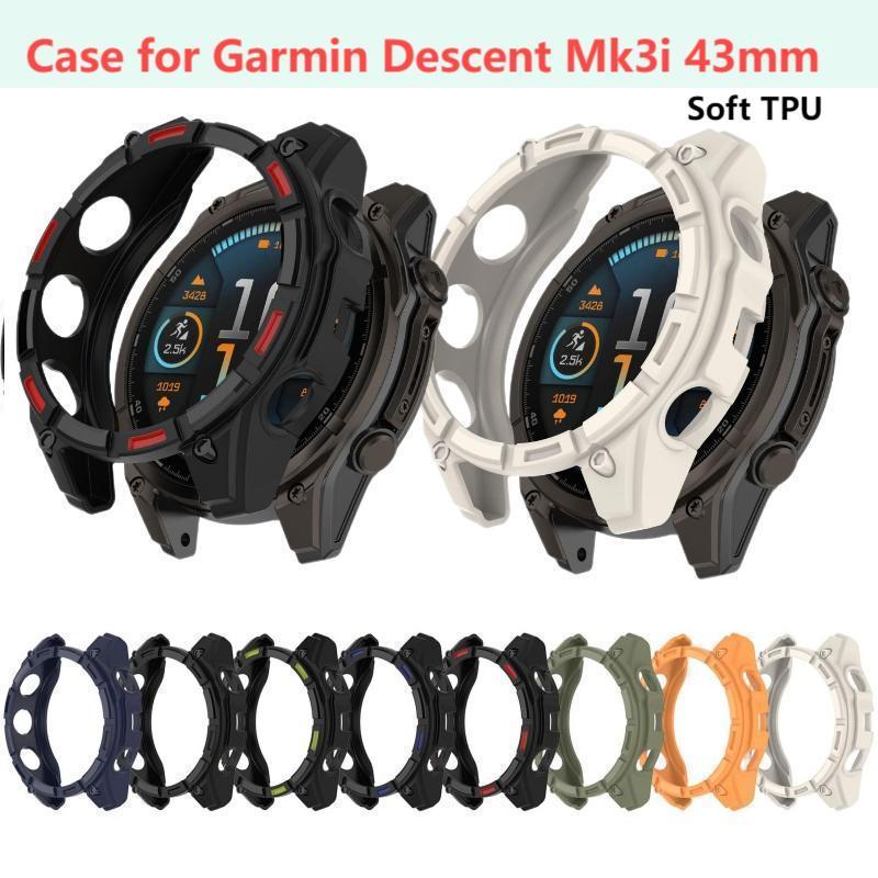 Sport Loop Strap - กรณีTPUนุ่มสําหรับGarmin Descent Mk3i 43 มม.นาฬิกาสมาร์ทสายคล้องคอHollow Cover