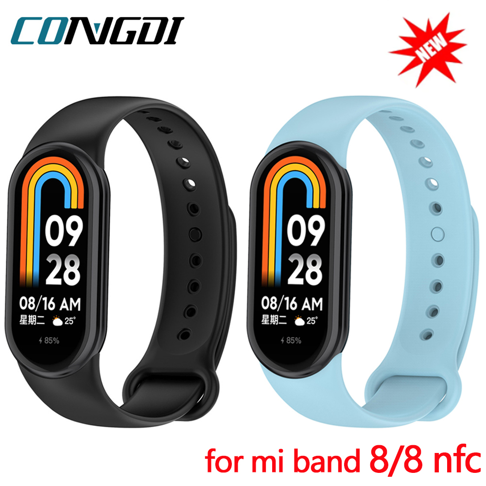 Sport Loop Strap - สายรัดข้อมือสำหรับ Mi band 8สายรัดซิลิโคนสำหรับ Xiaomi Mi