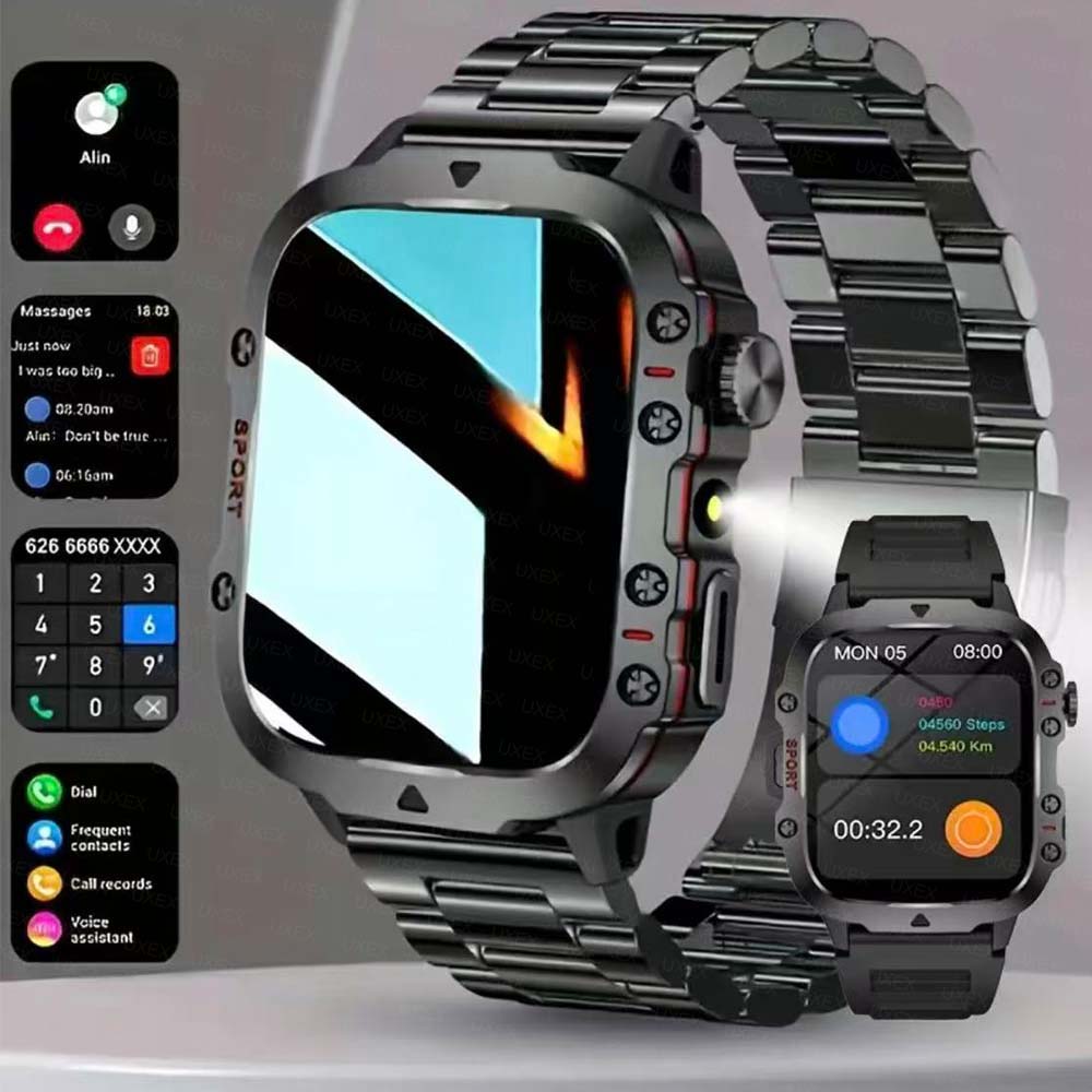 Smartwatch Custom - 2026 นาฬิกาอัจฉริยะรุ่นใหม่ ไฟ LED โทรแบบไร้สาย โหมดกีฬาหลากหลาย