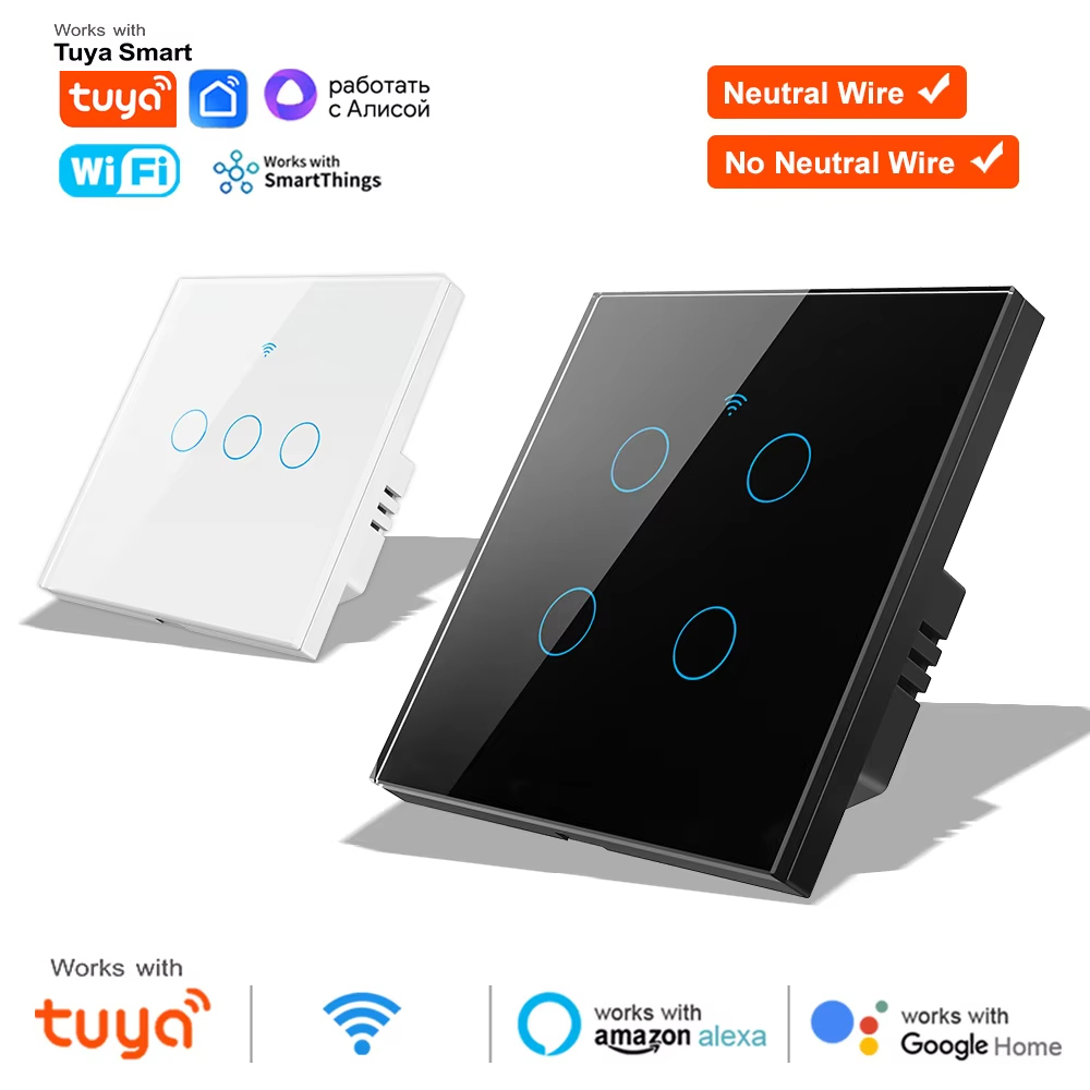 Smart Accessories - สวิตช์ไฟติดผนังแบบสัมผัส 1 2 3 4 ช่อง