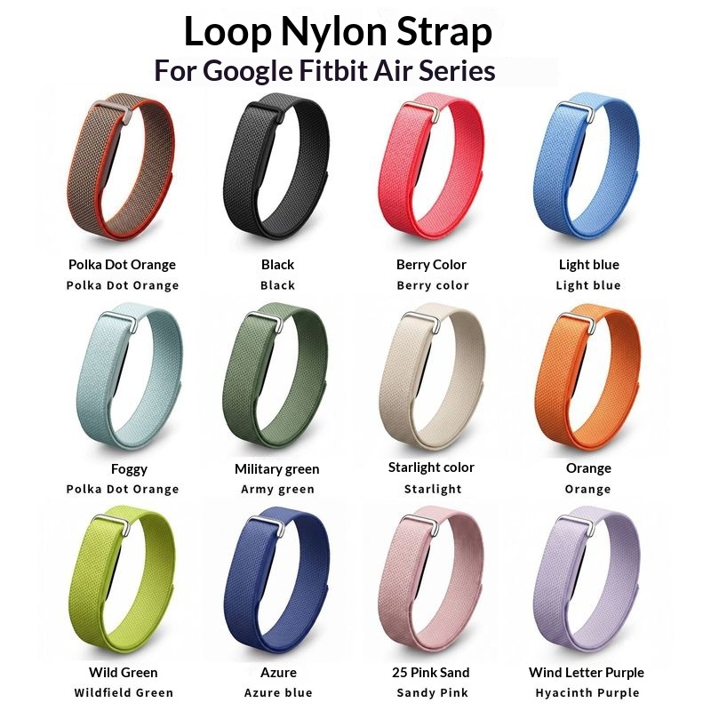 Sport Loop Strap - ใหม่สำหรับกูเกิล ฟิตบิท แอร์สายนาฬิกาไนลอน สายรัดข้อมือแบบเมจิกเทป สายรัดข้อมือแบบสปอร์ต สายนาฬิกาไนลอนถัก