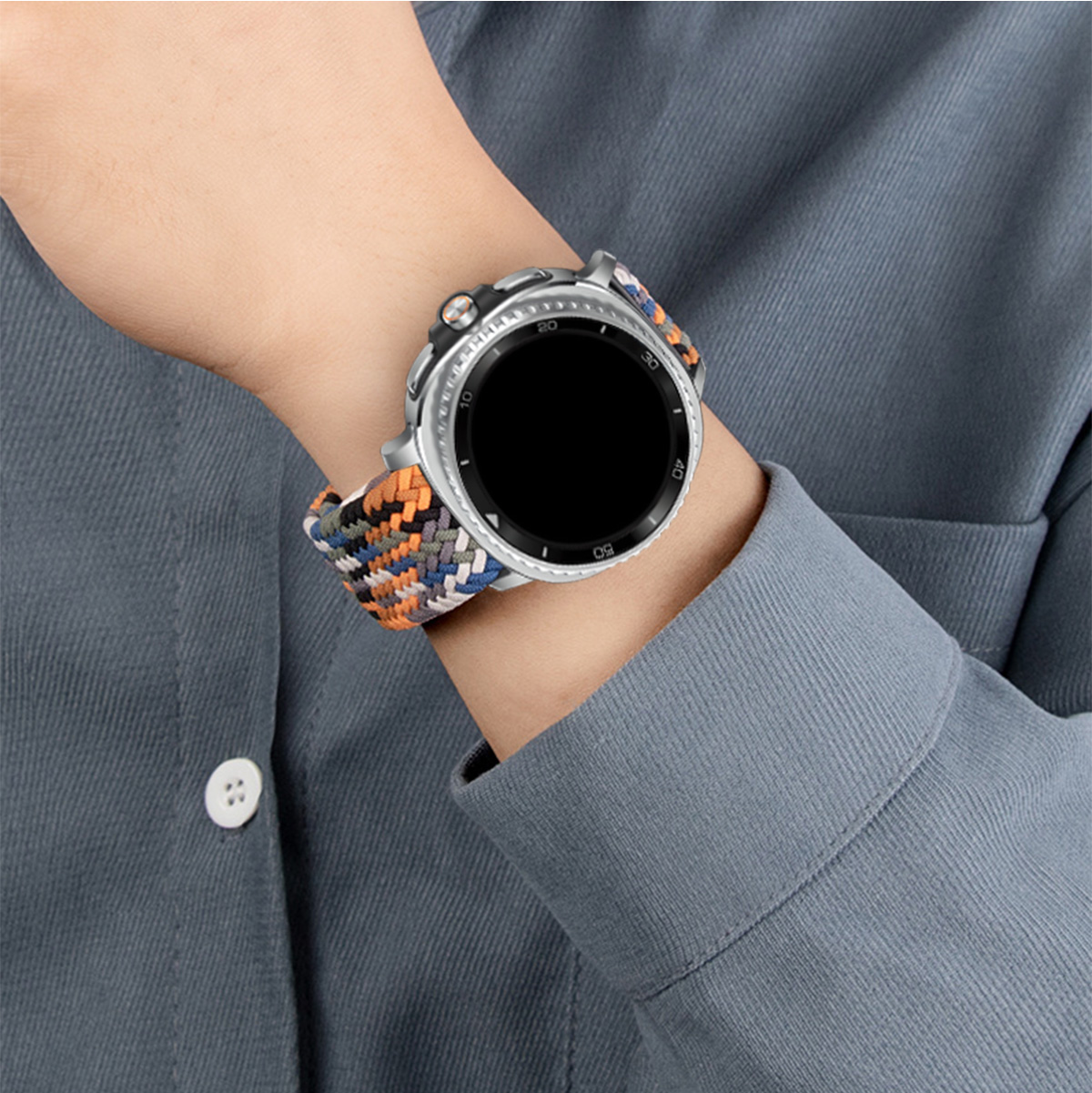 Solo Loop Strap - สายนาฬิกาแม่เหล็กไนลอนสำหรับ Samsung Galaxy Watch 8 40