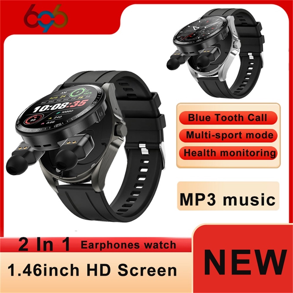 Smartwatch Headset - 696 นาฬิกาสมาร์ทวอทช์รุ่นใหม่ หูฟัง 2 in 1