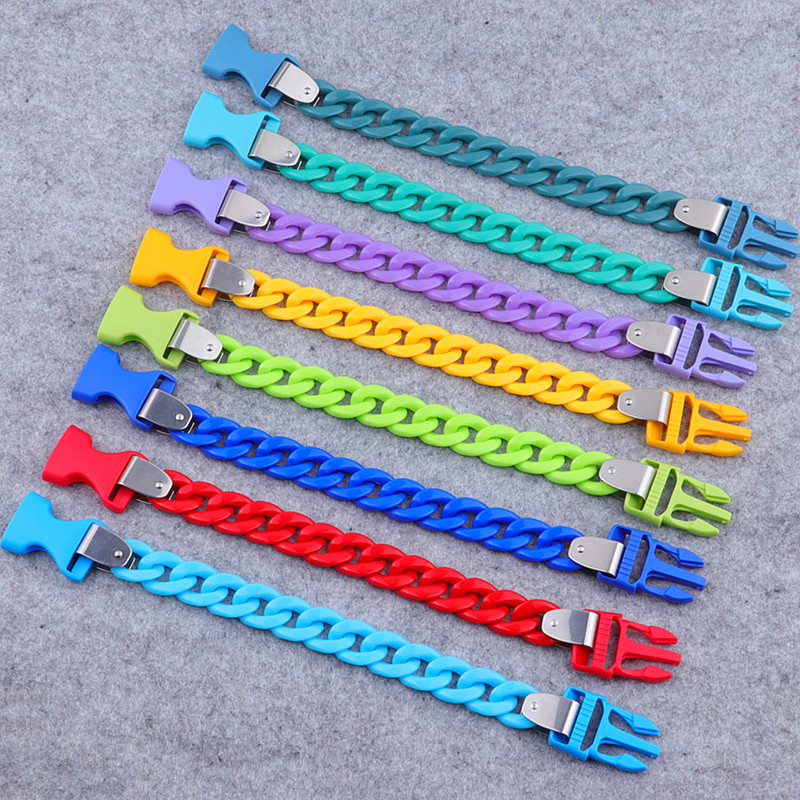 Ceramic Link Bracelet - FishSheep2021แนวโน้มอะคริลิค Link Chain Buckle สำหรับผู้หญิงผู้ชาย Punk