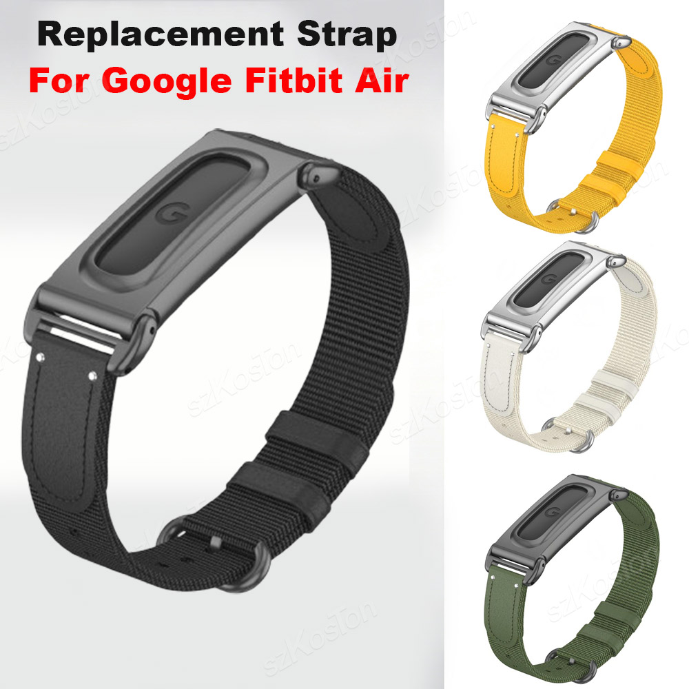 Sport Loop Strap - สายรัดข้อมือทดแทนสำหรับ Google Fitbit Air Band สายนาฬิกาแบบปรับได้พร้อมโครงโลหะ