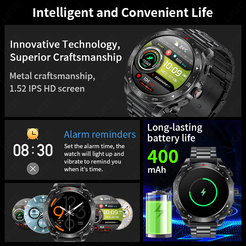 LIGE สมาร์ทวอทช์พร้อมหูฟังบลูท - Smartwatch Headset บทวิจารณ์และราคา