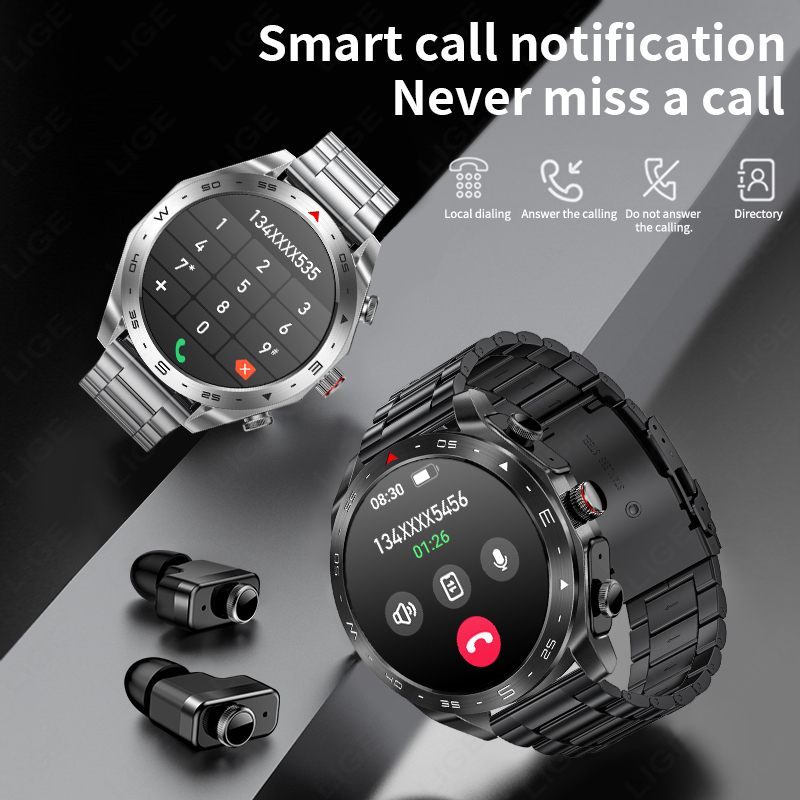 LIGE สมาร์ทวอทช์พร้อมหูฟังบลูท - Smartwatch Headset บทวิจารณ์และราคา
