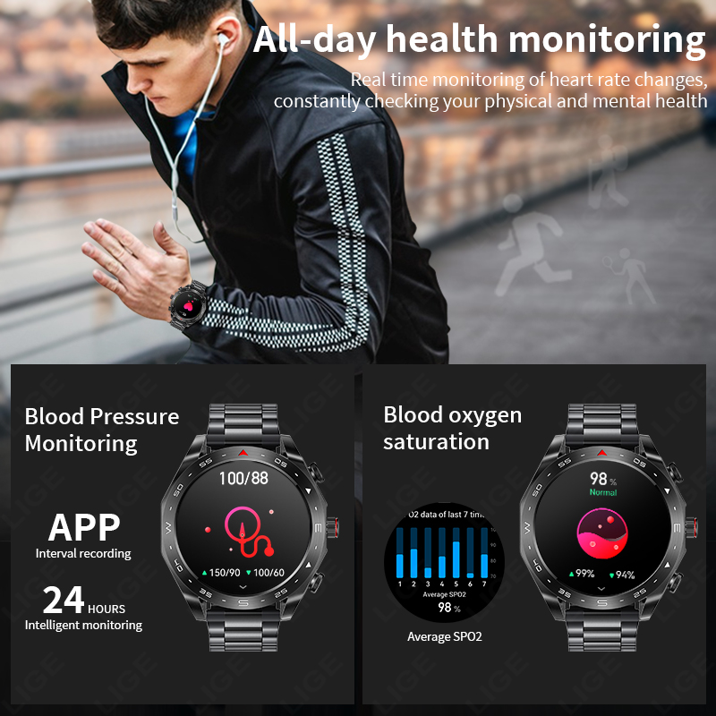 LIGE สมาร์ทวอทช์พร้อมหูฟังบลูท - Smartwatch Headset บทวิจารณ์และราคา