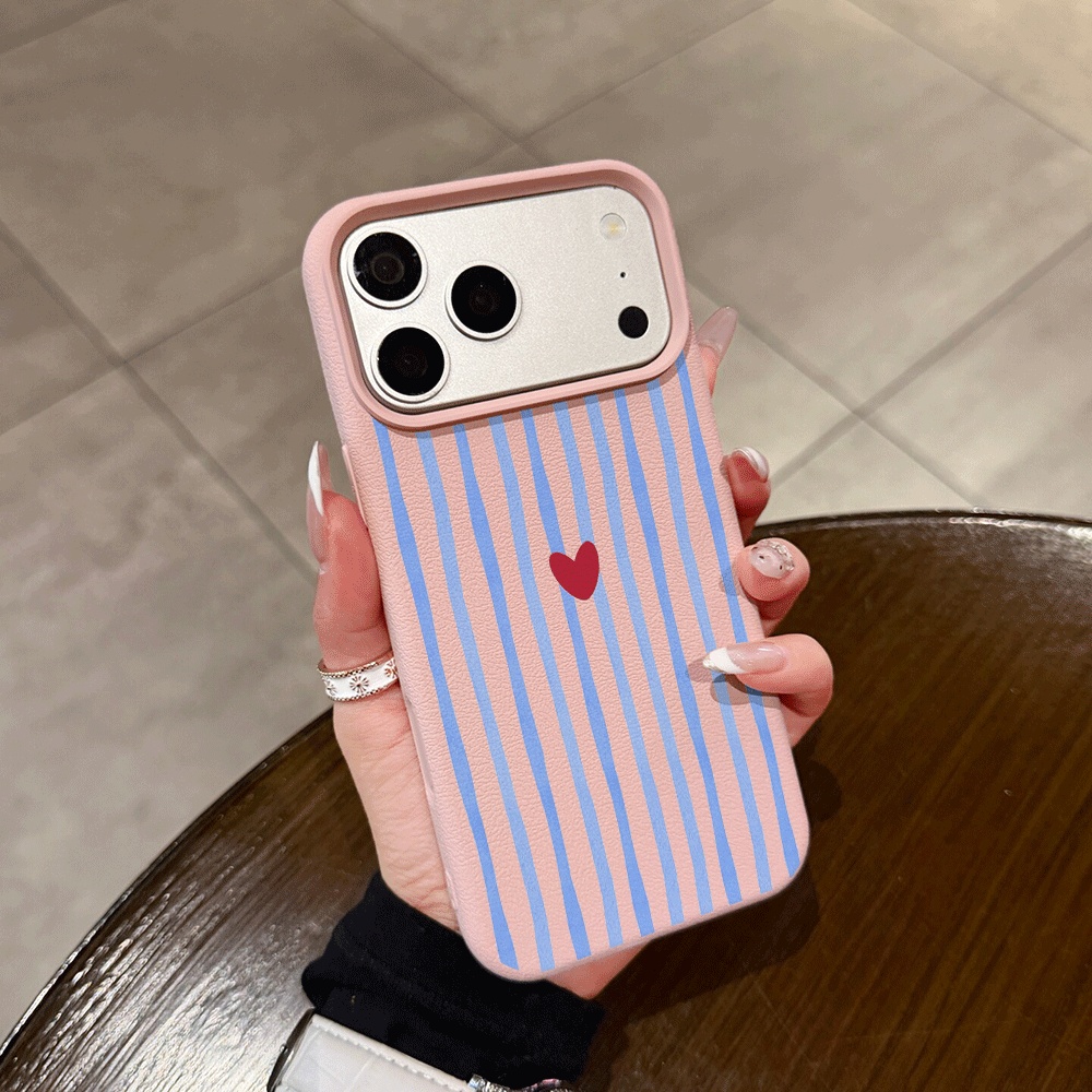 เคสโทรศัพท์ลายหัวใจลายทางแนวตั - Apple Iphone 16 บทวิจารณ์และราคา