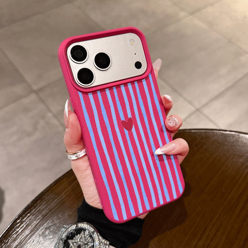 เคสโทรศัพท์ลายหัวใจลายทางแนวตั - Apple Iphone 16 บทวิจารณ์และราคา
