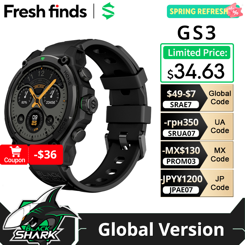 เปิดตัวทั่วโลก Blackshark GS3  - Smartwatch Faces บทวิจารณ์และราคา