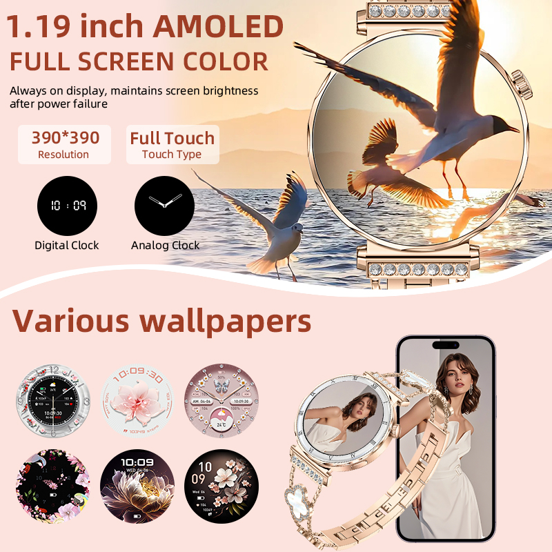LIGE สมาร์ทวอทช์สำหรับผู้หญิงร - Smartwatch Custom บทวิจารณ์และราคา