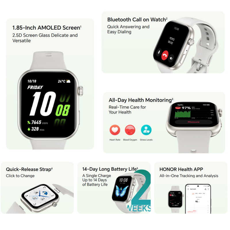 HONOR CHOICE Watch 2i รุ่น Glo - Smartwatch Faces บทวิจารณ์และราคา
