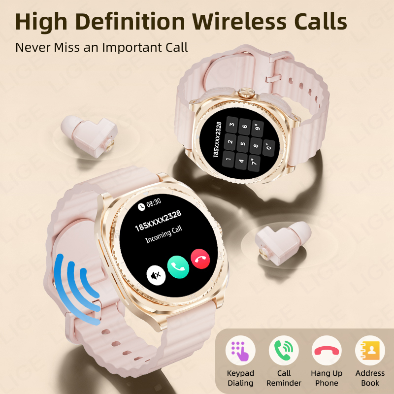 LIGE 2 in 1 ชุดหูฟัง TWS นาฬิก - Smartwatch Headset บทวิจารณ์และราคา