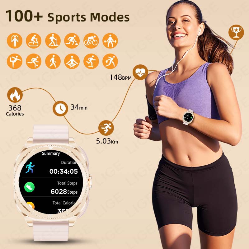 LIGE 2 in 1 ชุดหูฟัง TWS นาฬิก - Smartwatch Headset บทวิจารณ์และราคา