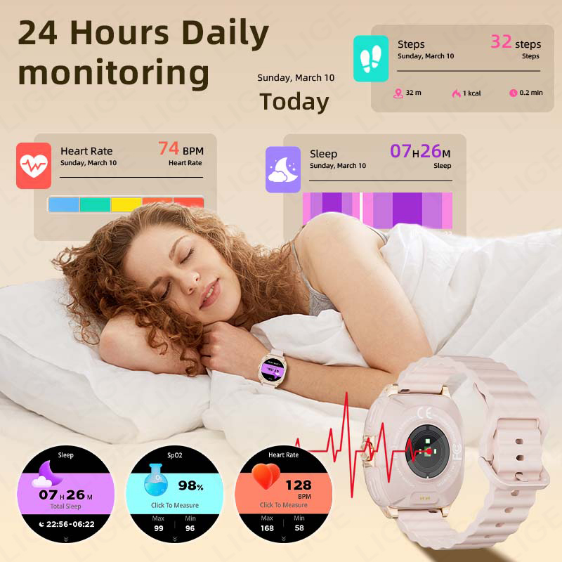LIGE 2 in 1 ชุดหูฟัง TWS นาฬิก - Smartwatch Headset บทวิจารณ์และราคา
