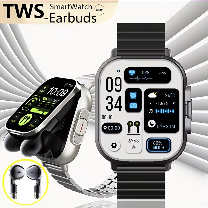 นาฬิกาอัจฉริยะ NFC หูฟัง TWS 2 - Smartwatch Headset บทวิจารณ์และราคา