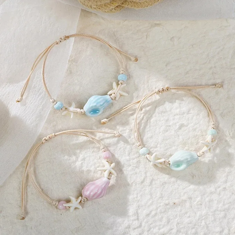 Bohemian Conch ปลาดาวเปลือกหอย - Ceramic Link Bracelet บทวิจารณ์และราคา