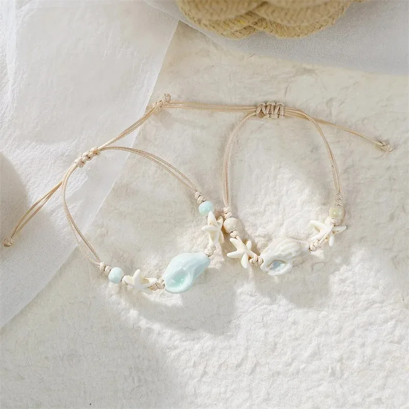 Bohemian Conch ปลาดาวเปลือกหอย - Ceramic Link Bracelet บทวิจารณ์และราคา