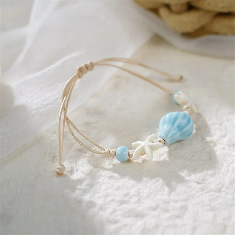 Bohemian Conch ปลาดาวเปลือกหอย - Ceramic Link Bracelet บทวิจารณ์และราคา