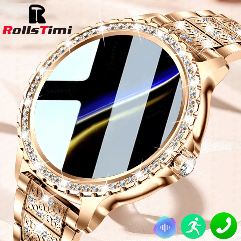 แฟชั่นผู้หญิงทองหรูหรานาฬิกาสม - Smartwatch Faces บทวิจารณ์และราคา